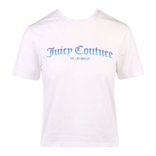 Womens White Ombre LA S/s T Shirt 107003 by Juicy Couture from Hurleys