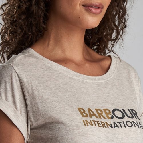 Womens Oatmeal Doran S/s T Shirt 46734 by Barbour International from Hurleys