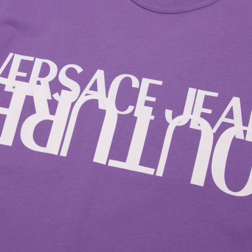 Mens Lilac Big Logo Regular Fit S/s T Shirt 77492 by Versace Jeans Couture from Hurleys