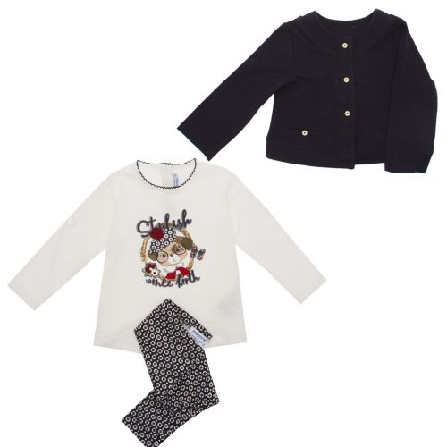 Infant Navy 3 Piece T Shirt & Leggings Set 29821 by Mayoral from Hurleys