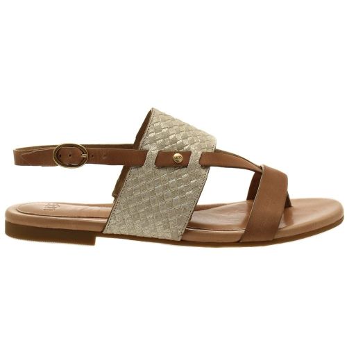 Womens Soft Gold Verona Metallic Basket Weave Sandals 39618 by UGG from Hurleys