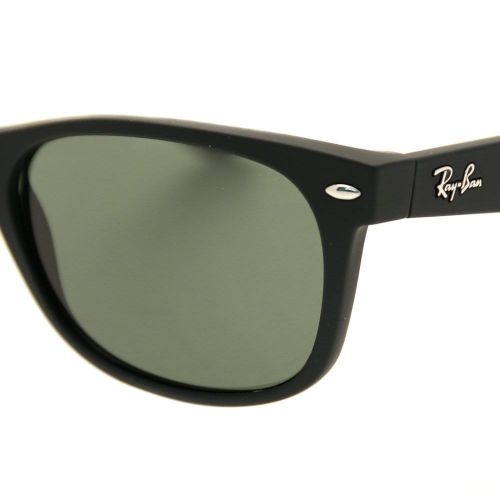 Black Rubber RB2132 New Wayfarer Sunglasses 12266 by Ray-Ban from Hurleys
