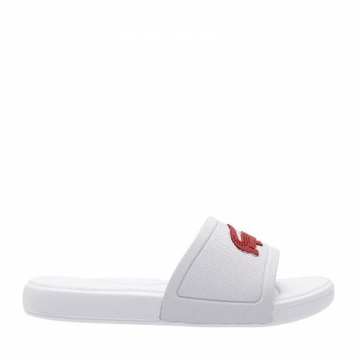 Child White/Dark Pink L.30 Croc Slides (10-1) 55717 by Lacoste from Hurleys