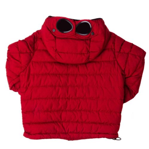 Boys Red Goggle Hood Puffer Jacket 63595 by C.P. Company Undersixteen from Hurleys