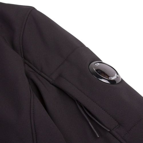 Boys Black Soft Shell Short Hooded Jacket 95561 by C.P. Company Undersixteen from Hurleys
