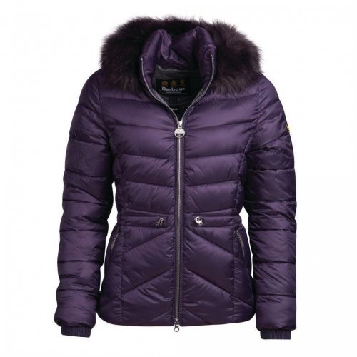 Womens Tempest Purple Island Hooded Quilted Jacket 46670 by Barbour International from Hurleys
