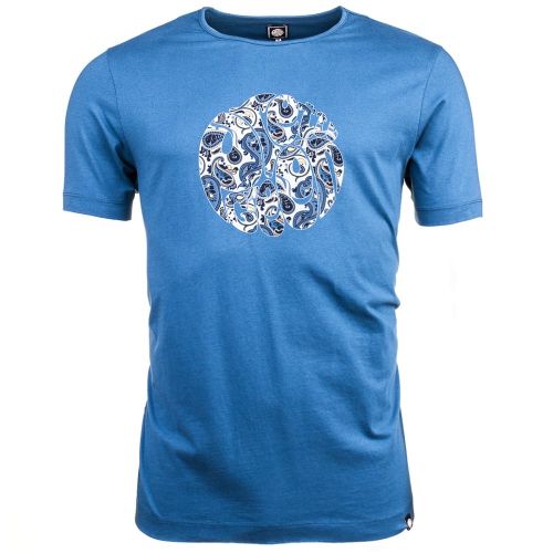 Mens Indian Teal Stretford Paisley Logo S/s Tee Shirt 64223 by Pretty Green from Hurleys