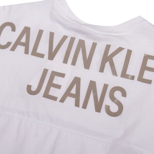 Womens Bright White Back Institutional Dolman S/s T Shirt 94904 by Calvin Klein from Hurleys
