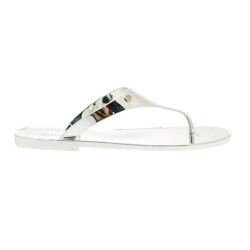 Womens Silver Mirrored Sandals 69926 by Armani Jeans from Hurleys