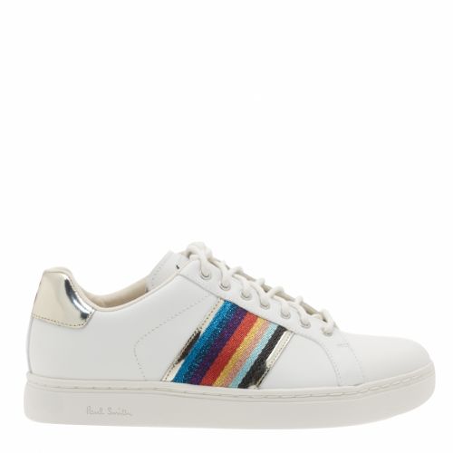 Womens White Lapin Multicoloured Stripe Trainers 35654 by PS Paul Smith from Hurleys