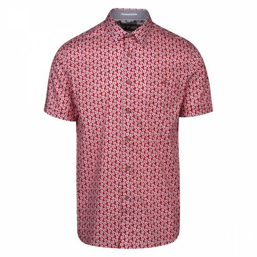 Mens Red Petalz Floral Print S/s Shirt 36040 by Ted Baker from Hurleys