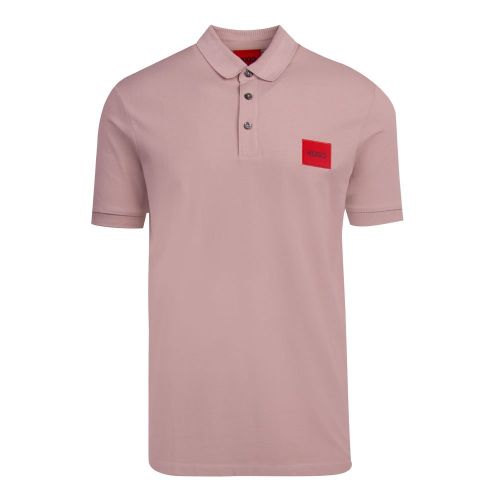 Mens Dusky Pink Dereso212 Patch S/s Polo Shirt 88133 by HUGO from Hurleys