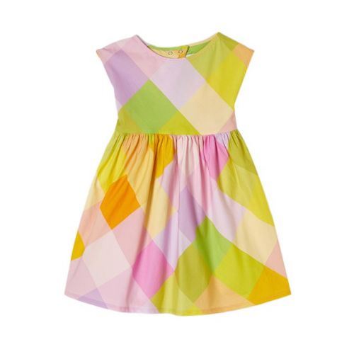 Girls Mauve Multi Bright Plaid Dress 102563 by Mayoral from Hurleys