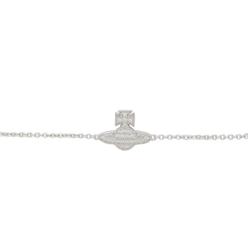 Womens Silver/White Romina Pave Orb Bracelet 47210 by Vivienne Westwood from Hurleys