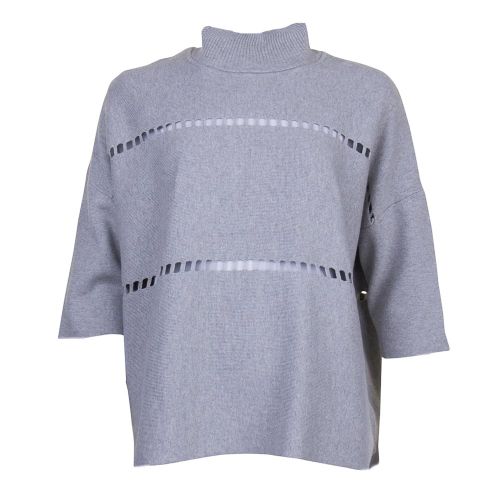 Womens Light Grey Melange Milano Mozart High Neck Knitted Jumper 70711 by French Connection from Hurleys