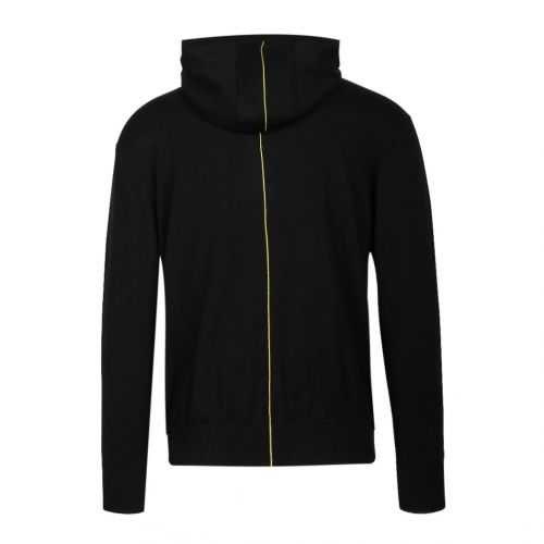 Mens Black/Yellow Branded Zip Through Hooded Cardigan 101558 by Armani Exchange from Hurleys
