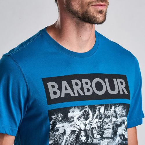 Mens Aqua Mono S/s T Shirt 51430 by Barbour International from Hurleys