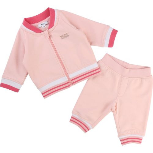 Baby Pink Bomber Tracksuit 13204 by BOSS from Hurleys