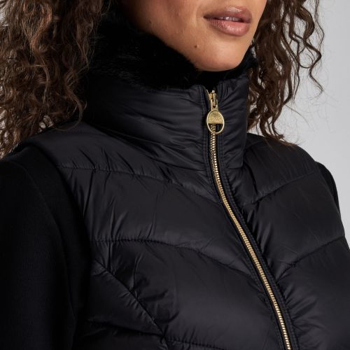 Womens Black Nurburg Quilted Gilet 46676 by Barbour International from Hurleys