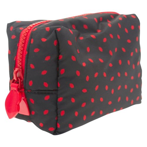 Womens Navy & Red Mini Lip Print Cosmetic bag 72843 by Lulu Guinness from Hurleys