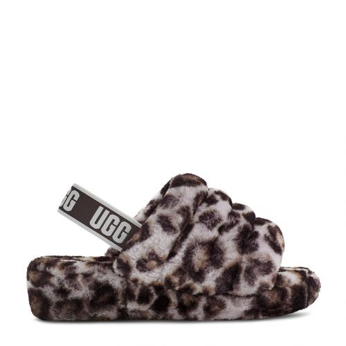 Womens Stormy Grey Fluff Yeah Slide Panther Slippers 94301 by UGG from Hurleys