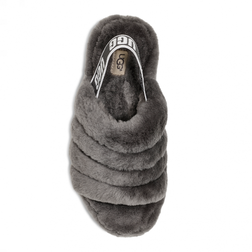 Womens Charcoal Fluff Yeah Slide Slippers 99407 by UGG from Hurleys