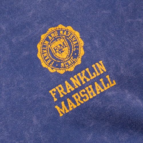 Mens Navy Crew Neck L/s T Shirt 16346 by Franklin + Marshall from Hurleys
