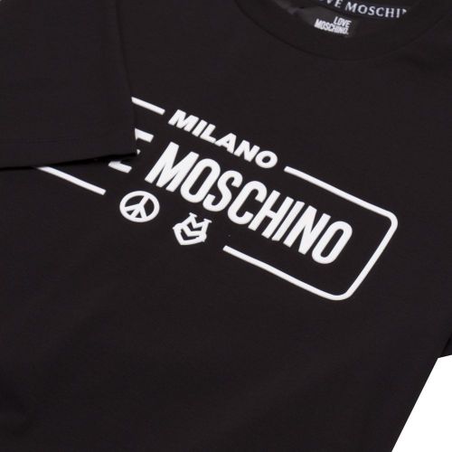 Mens Black Chest Logo Milan Slim S/s T Shirt 26877 by Love Moschino from Hurleys