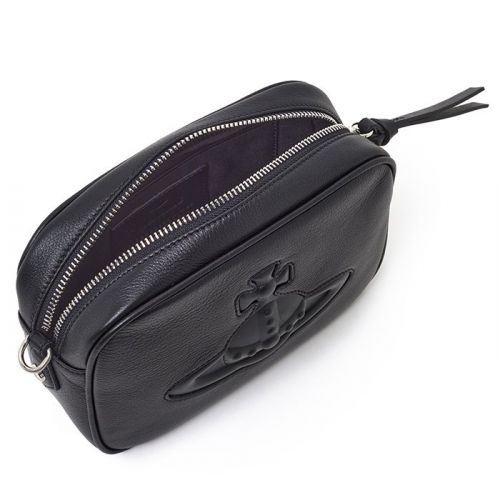 Womens Black Chelsea Leather Camera Bag 92950 by Vivienne Westwood from Hurleys