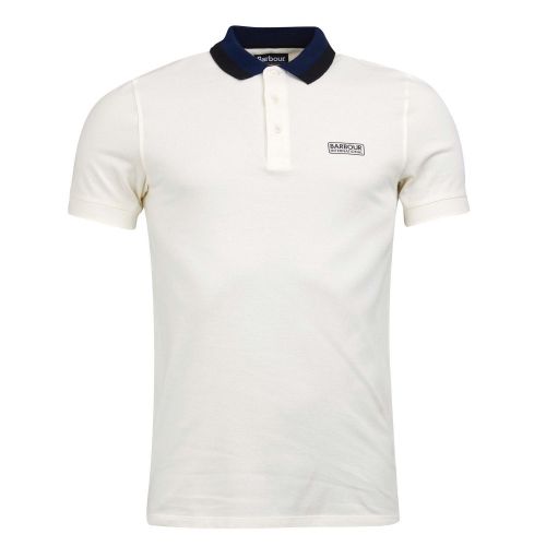 Mens Whisper White Ampere S/s Polo Shirt 56352 by Barbour International from Hurleys