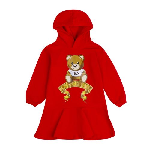 Moschino Girls Poppy Red Fancy Toy Hooded Dress 75935 by Moschino from Hurleys