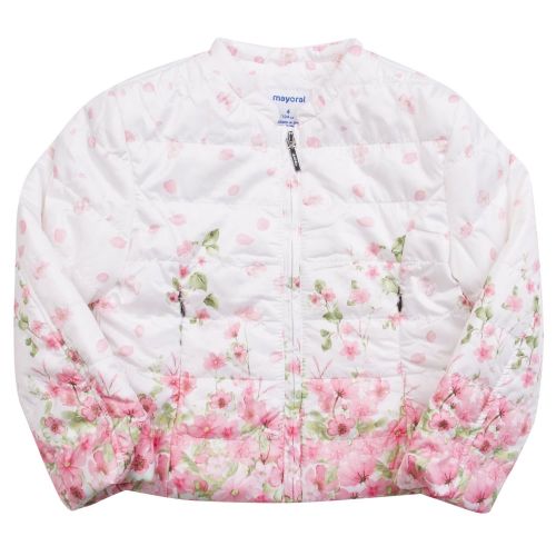 Girls Rose Floral Print Puffer Jacket 22589 by Mayoral from Hurleys