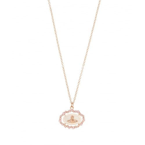 Womens Pink, Mother Of Pearl & Rose Gold Maja Pendant Necklace 16290 by Vivienne Westwood from Hurleys