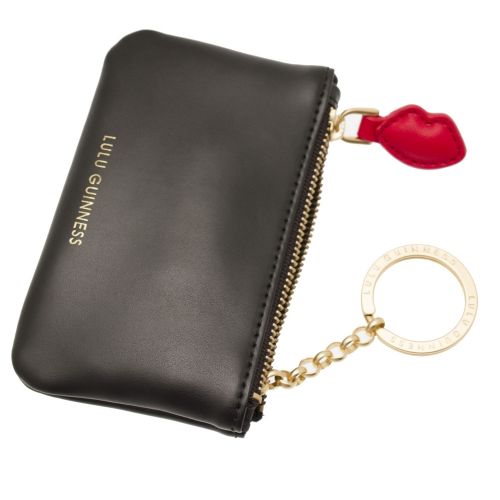 Womens Black Cupids Bow Frankie Key Pouch 34894 by Lulu Guinness from Hurleys