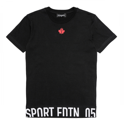 Boys Black Sports Maple Cool Fit S/s T Shirt 107373 by Dsquared2 from Hurleys