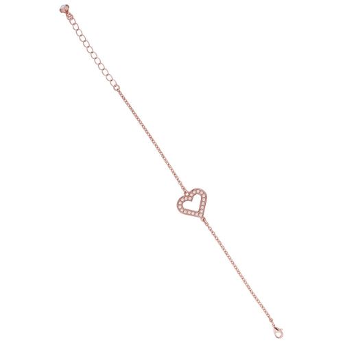 Womens Rose Gold & Pearl Edriana Heart Bracelet 24474 by Ted Baker from Hurleys