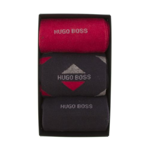 Mens Dark Blue 3 Pack Socks Gift Set 31937 by BOSS from Hurleys