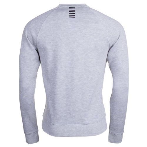 Mens Pearl Melange Training Core Identity Crew Sweat Top 11445 by EA7 from Hurleys