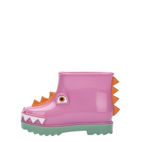 Girls Pink Dino Mini Fabula Rain Boots (4-9) 110916 by Mini Melissa from Hurleys