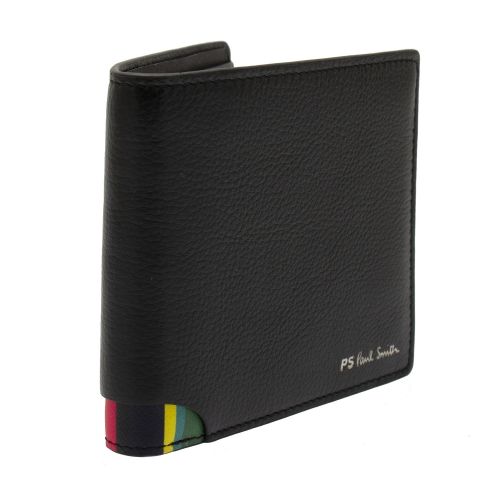 Mens Black Stripe Detail Bifold Wallet 52541 by PS Paul Smith from Hurleys