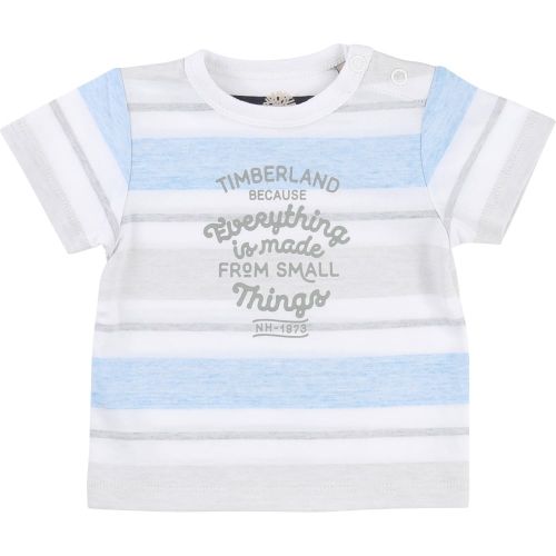 Boys Blue Stripe S/s Tee Shirt 8003 by Timberland from Hurleys