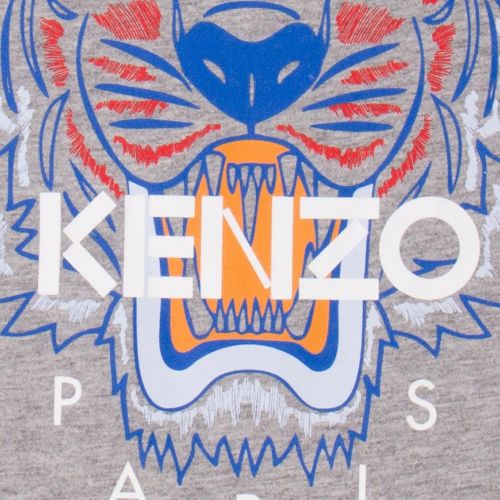 Boys Marled Grey Tiger 6 S/s Tee Shirt 71101 by Kenzo from Hurleys