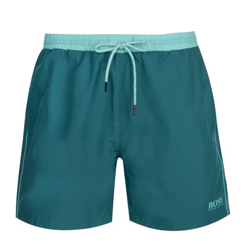 Mens Emerald Green Starfish II Small Logo Swim Shorts 42809 by BOSS from Hurleys