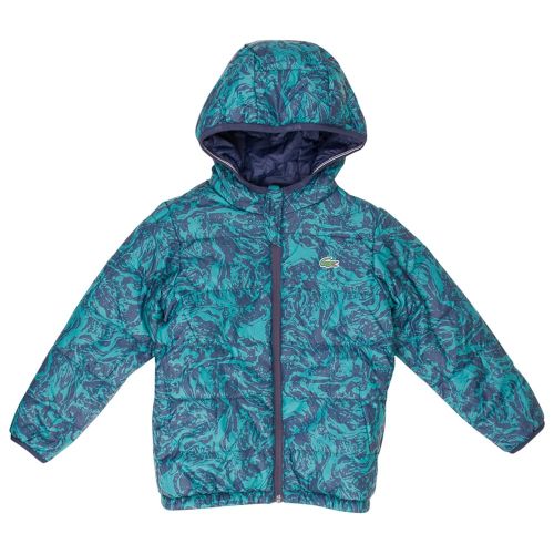 Boys Navy & Green Classic Reversible Padded Jacket 14835 by Lacoste from Hurleys