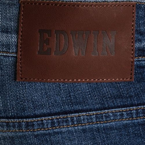 Mens 11oz F8.M5 Blue Mid Trip Wash ED-80 Slim Tapered Fit Jeans 31301 by Edwin from Hurleys
