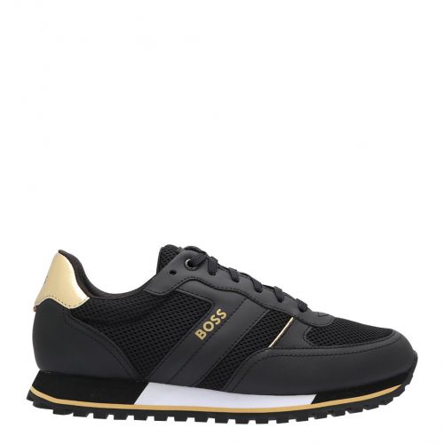 Mens Black/Gold Parkour-L Runn Trainers 109139 by BOSS from Hurleys