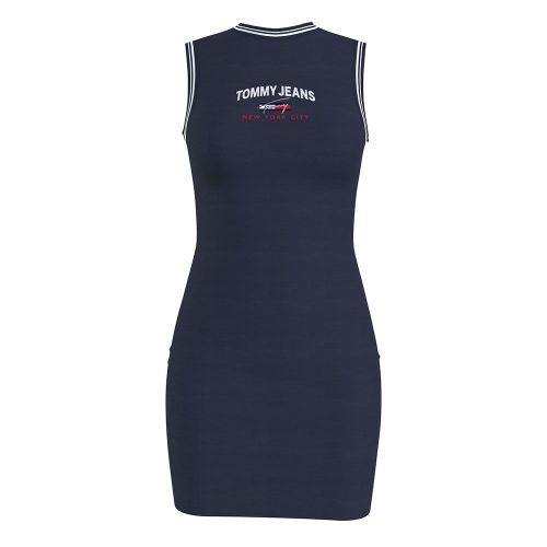 Womens Twilight Navy Timeless Script Sleeveless Dress 85745 by Tommy Jeans from Hurleys