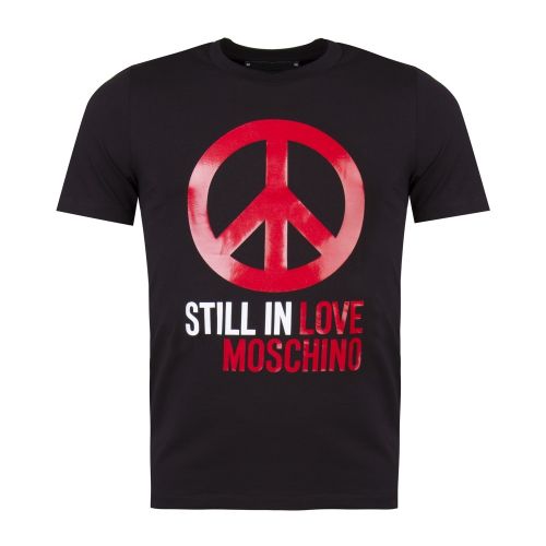 Mens Black Still In Love Slim fit S/s T Shirt 31643 by Love Moschino from Hurleys
