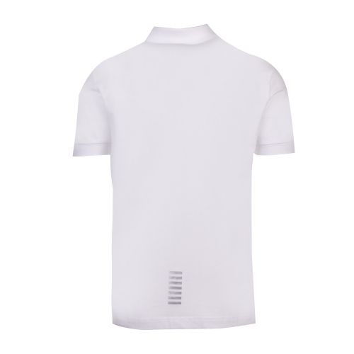 Mens White/Silver Core ID S/s Polo Shirt 57439 by EA7 from Hurleys