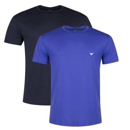 Mens Marine Blue 2 Pack Reg Fit S/s T Shirt 19984 by Emporio Armani Bodywear from Hurleys